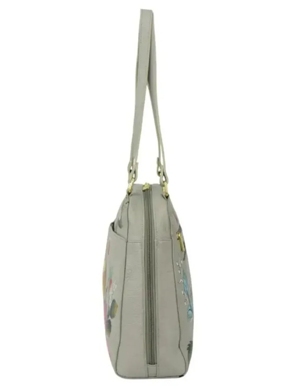 Anuschka Artisan Beagle Floral Satchel-7614